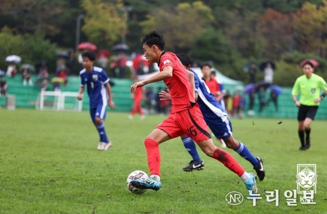 지난해 U-14 한일교류전 당시 U-14 대표팀(현 U-15 대표팀) 경기장면. (백마중 서사무엘)