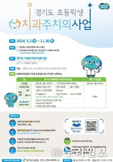 ‘초등학생 치과주치의' 사업 안내문