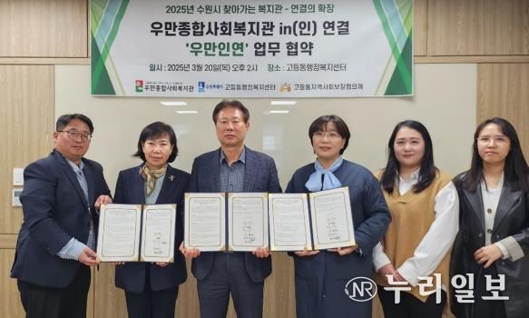 수원시 팔달구 고등동, 우만종합사회복지관과 업무협약 체결