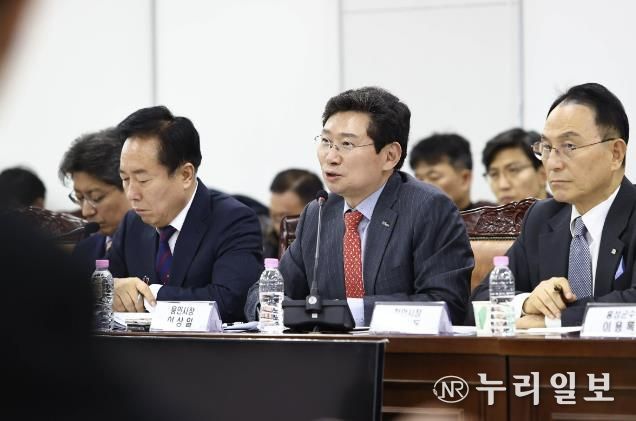 2024년 12월 12일 이상일 용인특례시장이 국토교통부 세종청사 대회의실서 열린 '제7차 국가산단 범정부 추진지원단 회의'에서 '용인 첨단시스템반도체 국가산업단지' 성공을 위한 의견을 제안하고 있다