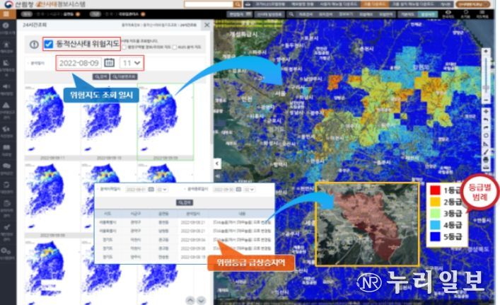 강우를 반영한 실시간 산사태위험도