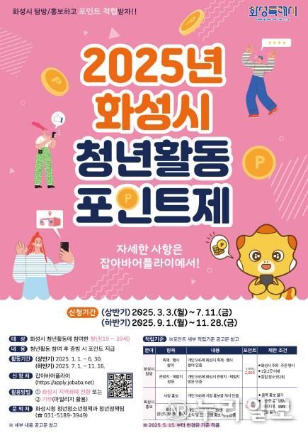 화성시 청년활동포인트제 안내문