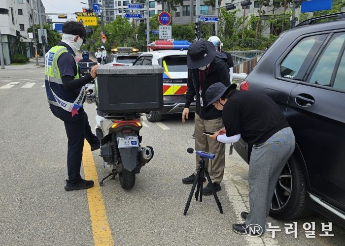 의왕시, 의왕경찰서·한국교통안전공단과 이륜차 배기소음 및 불법개조 합동단속 실시
