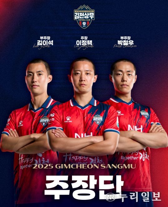 김천상무, 주장단 선임! 주장 이정택 & 부주장 김이석-박철우