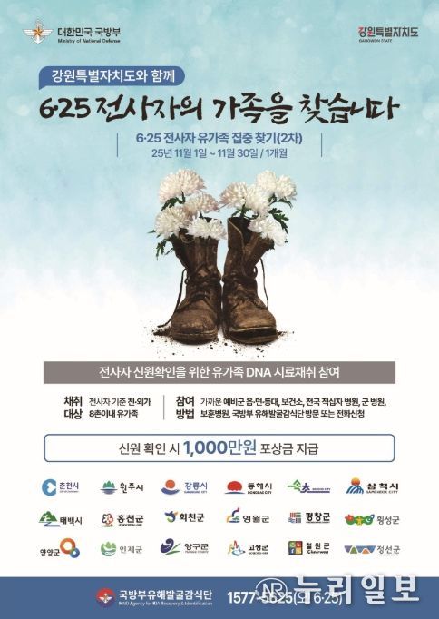 강원지역 유가족 집중 찾기(2차) 포스터