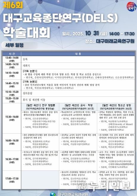 ‘제6회 대구교육종단연구 학술대회’ 개최