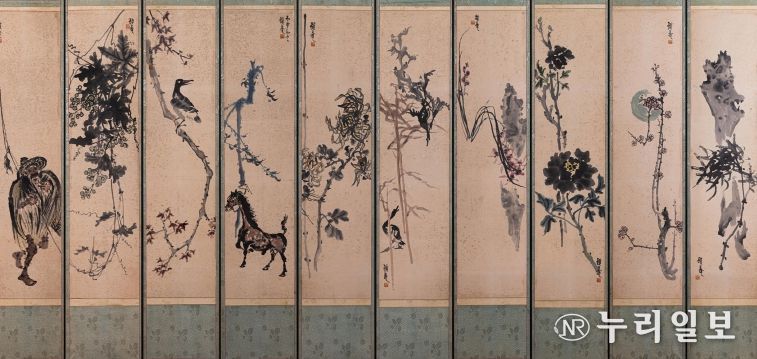 이응노 10폭 병풍