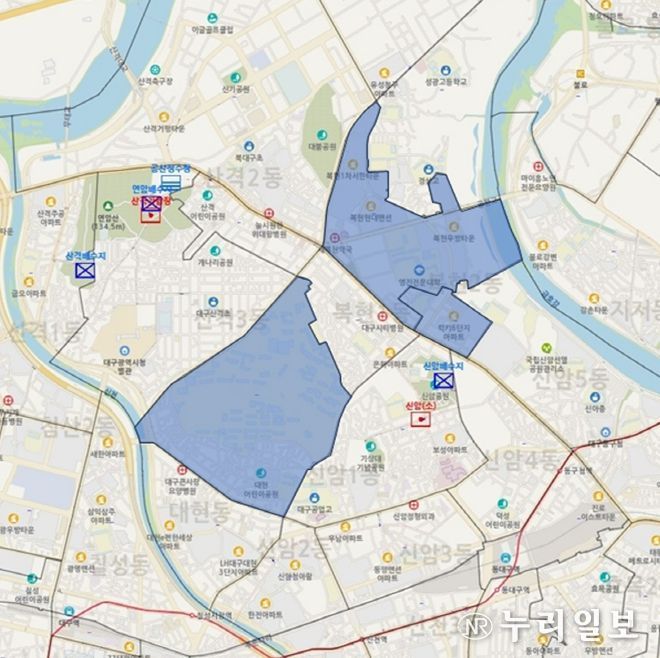 흐린 물 출수 예상지역 위치도