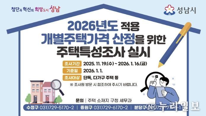 2026년도 개별주택 특성조사 홍보문