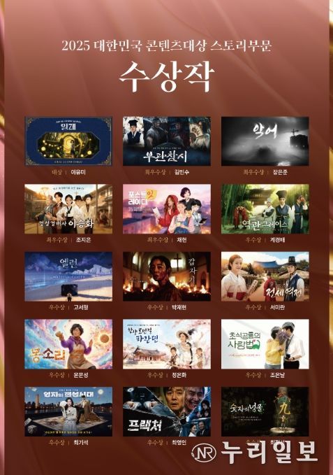 2025 대한민국 콘텐츠 대상 스토리 부문 수상작