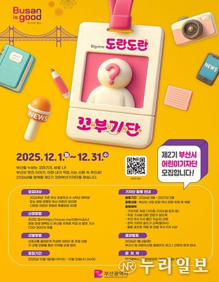 제2기 꼬마부산기자단 모집」홍보 포스터