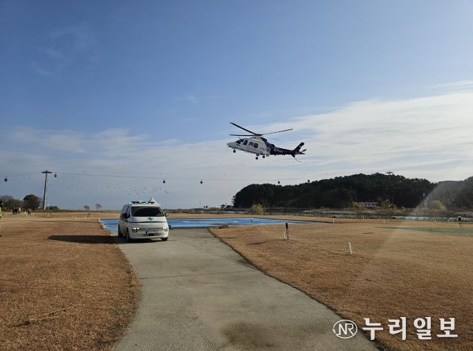 신한울 3·4호기 건설 현장 근로자, 닥터헬기 긴급 이송으로 생명 지켜