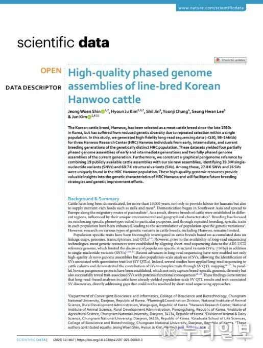 Scientific Data 게재 논문