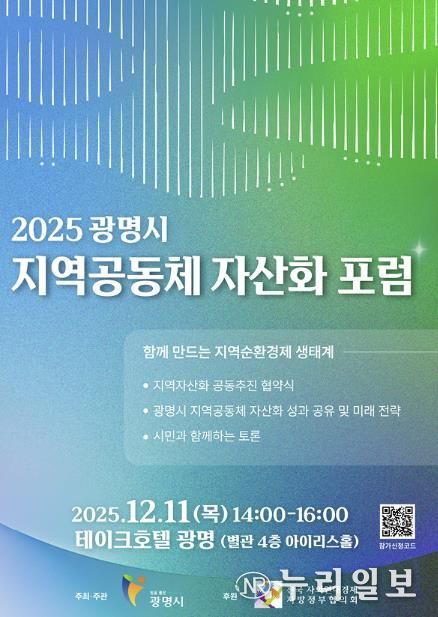 2025 광명시 지역공동체 자산화 포럼 안내 포스터