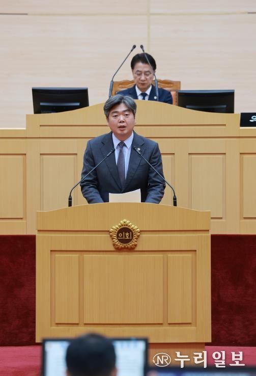 본회의 5분자유발언 중인 박원종 전남도의원