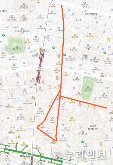 동성로 옥외광고물 등의 특정구역 지정