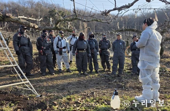 안성시, 작업도구 소독·출입관리로 화상병 확산 방지 총력