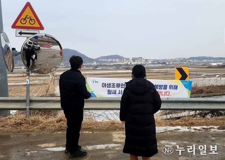 파주시, 고병원성 조류인플루엔자 예방을 위한 철새 서식지 예찰