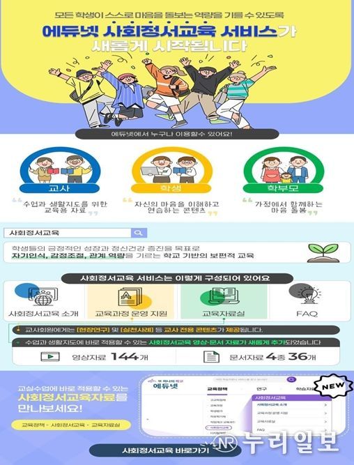 에듀넷-사회정서교육정책 서비스 개통 리플릿