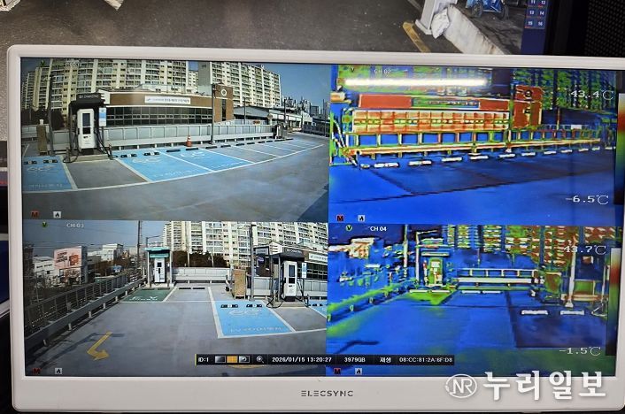 월곡시장 공영주차장 옥상 EV세이퍼 설치현황