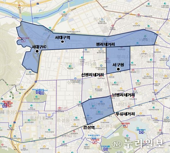 흐린 물 출수 예상지역 위치도