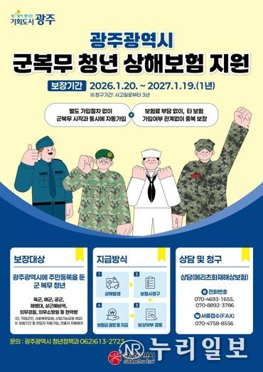 군복무 청년 상해보험 보장 확대