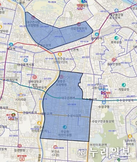 흐린 물 출수 예상지역 위치도