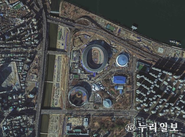 우주에서 본 '잠실 올림픽 경기장'(우주항공청)