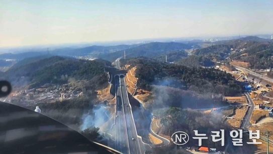 산불 현장 사진(김제시 금구면 오봉리)