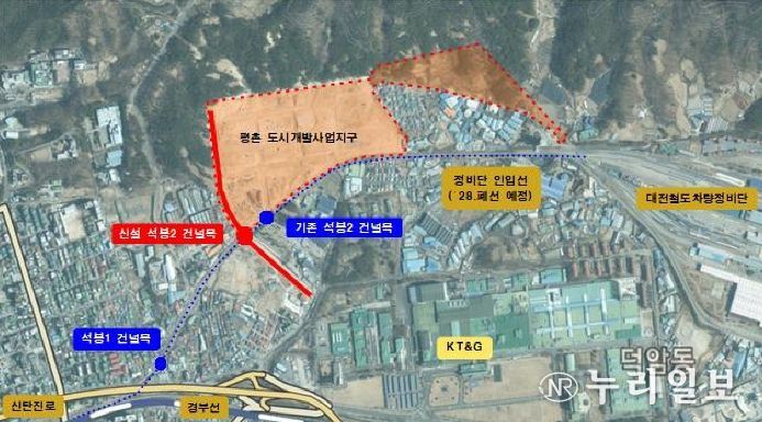 대덕 평촌지구 진입도로‘석봉2 건널목’확장 개통