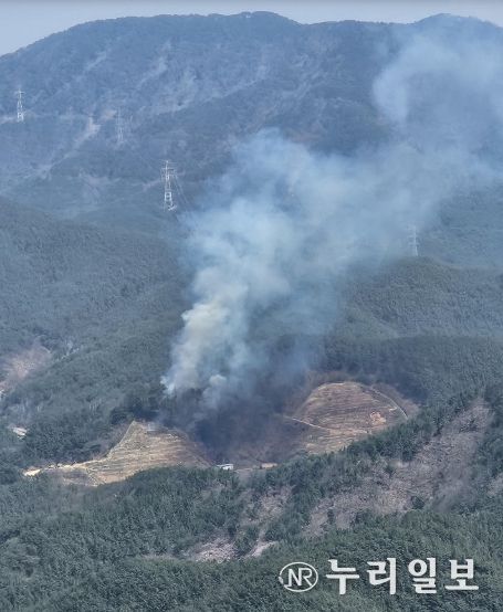 진주시 명석면 외율리 산불